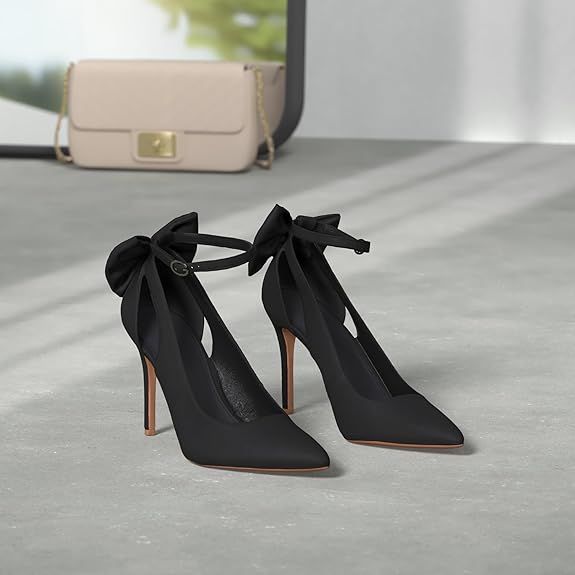 Bellavique™ Bow Ankle Strap Pumps