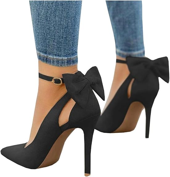 Bellavique™ Bow Ankle Strap Pumps