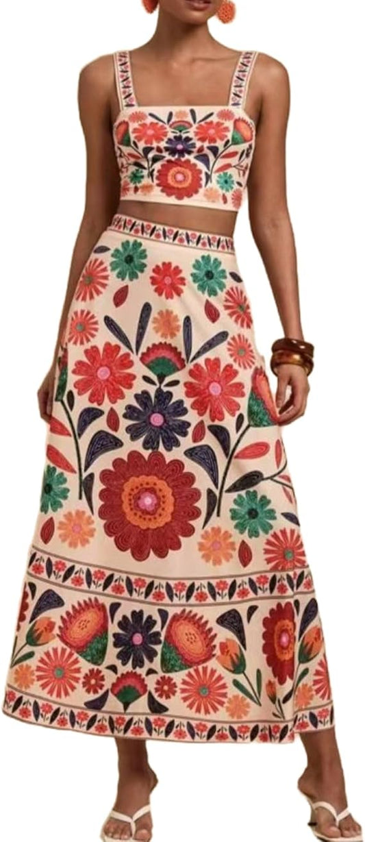 Florévia™ Floral Maxi Skirt Set