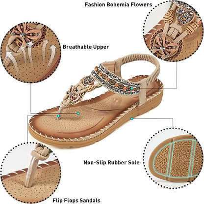Nerella™ Boho Flat Ankle Sandals