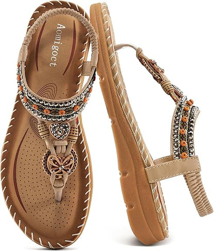 Nerella™ Boho Flat Ankle Sandals